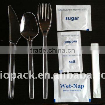 Inflight Cutlery Kit with condiment 8in1