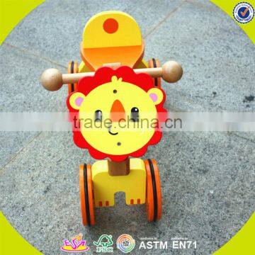2017 Wholesale Kids Wooden Lion Toy Car Fashion Children Wooden Lion Toy Car Hot Sale Wooden Lion Toy Car W16A025 photo-4