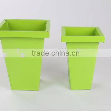 Modern cheap green metal flower pot set