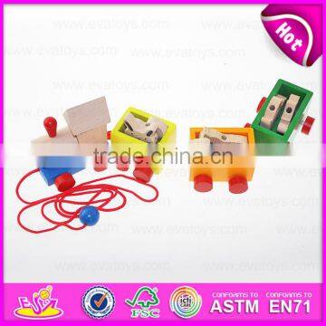 2015 Educational Kids Wooden Pull Line Toy,Funny Play Children Wooden Pull Line Toy,Hot Sale Baby Pull Line Train Toys W05B088 photo-5