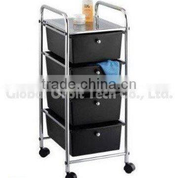 4 tier Drawers cleaning hair salon trolley cart