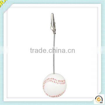 Wholesale high quality baseball shape photo memo holder plastic memo clip/OEM clear plastic memo clip holder factory