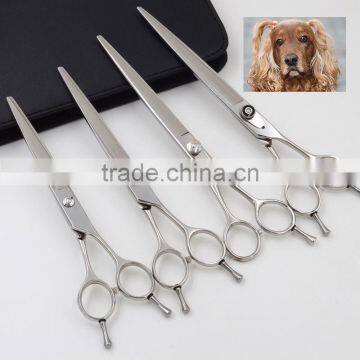 2 Colors Coating Pet Grooming SHEARS Curved or Straight Blades for DOG CAT Hair CUTTING photo-4