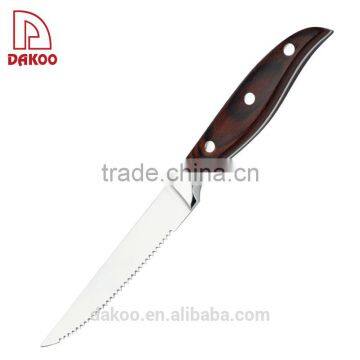 4.5'' Pakka Wood Handle With 3 Rivets Steak Knife photo-3