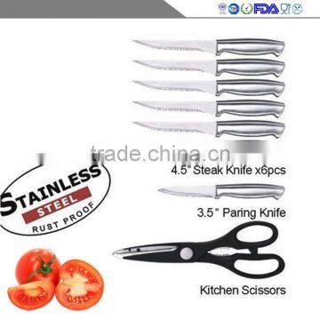 Manufacturers Selling Household 12 Sets Multi-function Stainless Steel Kitchen Knife Cut Bread photo-5