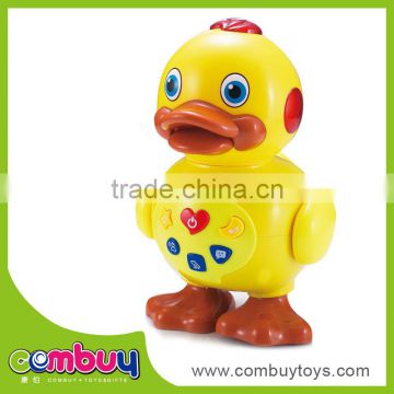 Newest baby intelligent set musical yellow dancing duck toy