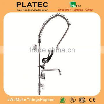 2016 Chrome Commercial Style Pot Filler Kitchen Faucet with Pre Rinse Spray