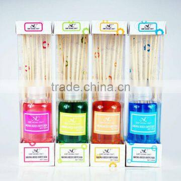 Popular customized glass bottle with rattan sticks for flavor car air freshener