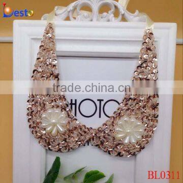 Detachable vintage fashion beaded collar for women dressing