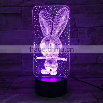 UCHOME Acrylic 7 Colorful 3D Illusion Night Light Bluetooth Speaker 3D Night Light photo-5