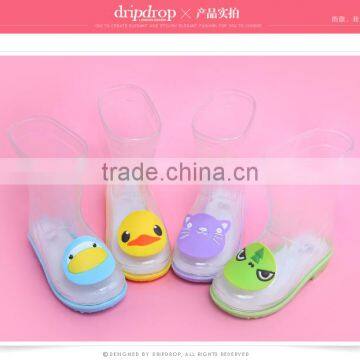 Half Transparent Pvc Rain Boots for Kids photo-6