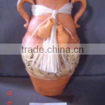 Clay ceramic vase, flower pot