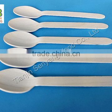 disposable wood spoon soup spoon