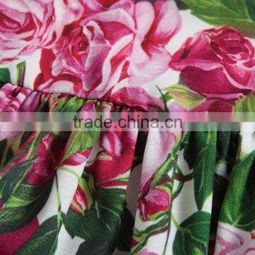 2017 Wholesale Rose Printed Family Mother and Daughter Fitted Dress photo-3