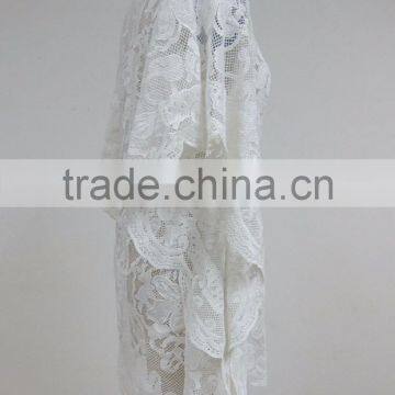 Latest Fashion Western Ladies Mesh Embroidery Beach Cover Casual Kaftan photo-2