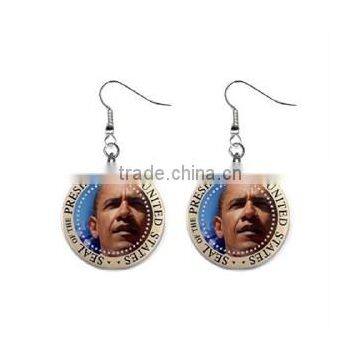 New Products 2015 Fleur de Lis Football Charm Dangle Earring for Crowd photo-4