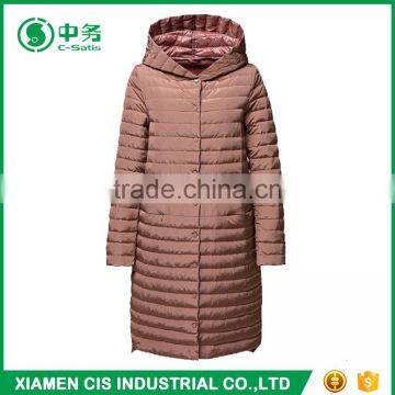 New Stylish Warmful Ultralight Ladies Long Down Filled Jacket for the Winter photo-2