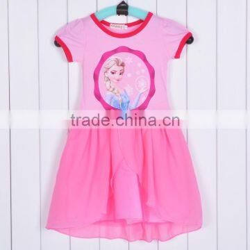2014 Kids Baby's New Pink Blue Girls Kids One Piece Dress Tutu Dress Costume 5 Sizes SV005260# photo-2