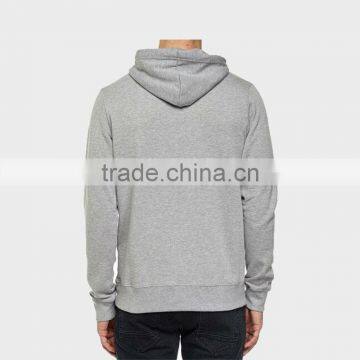 100% Jersey Grey Men's Hoodies With Pocket photo-3