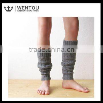 Fashionable Grey Knitted Lace Boot Socks photo-2