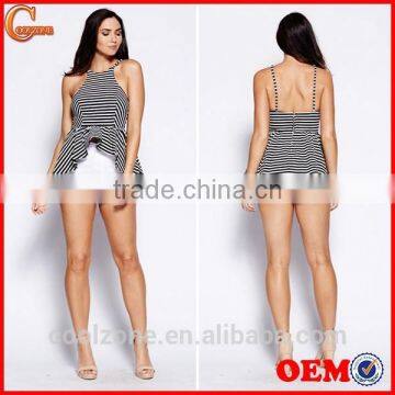 Sexy Cute Stripe off Shoulder Strap Lady Top Selling Products 2015 photo-1