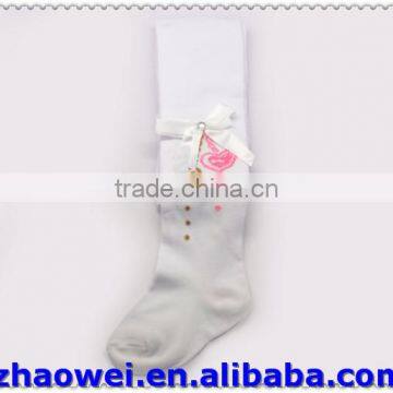 Bowknot Heart Printed Young Girls Tights photo-2