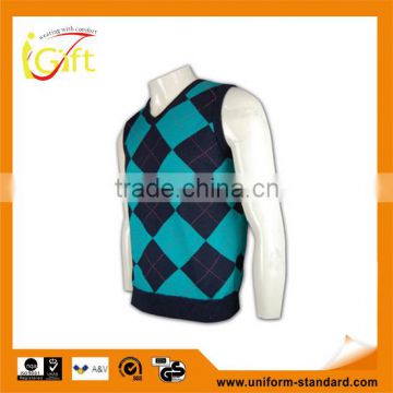 ISO9001/BSCI Manufature new design custom acrylic sweater vest