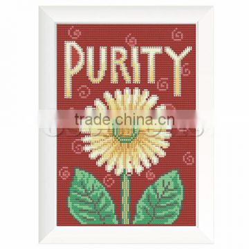 Custom Multicolor Rectangle Sunflower Chinese Cross Stitch Patterns Frame