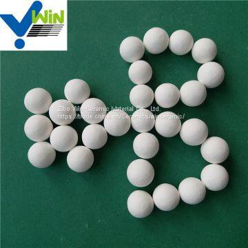 Alumina ball catalyst bed support as tower packing