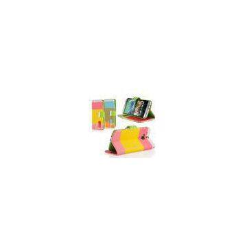 Multi Color PU + PC Cell Phone Wallet Cases , HTC M8 Phone Cover