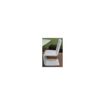 Customized White Faux Leather Dining Chairs / Contemporary Dining Chairs