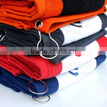 100% cotton yarn dyed jacquard golf towel