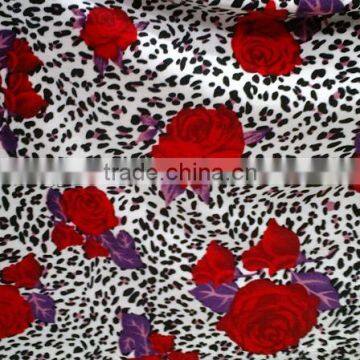 four way stretch printed korean velvet fabric for garment