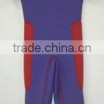 Neoprene short surfing wetsuit with back zipper