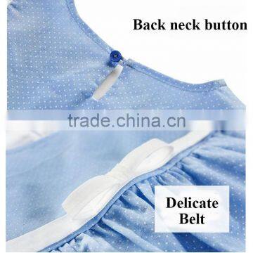 Baby Girls Sleeveless Long Evening Dress Vest Dress With Belt photo-5