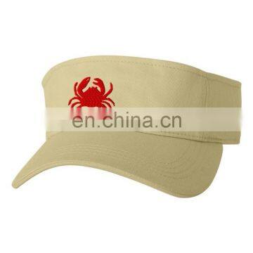 CRAB ANIMAL Emboridery Embroidered Sun Visor Hat
