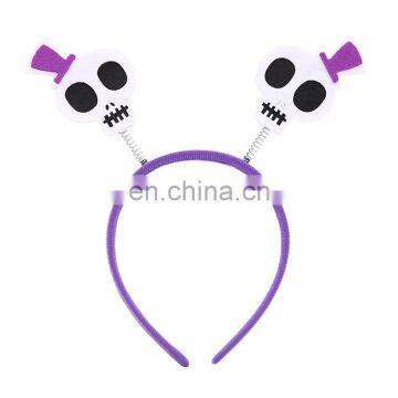 wholesale halloween decorations headwear funny skulls purple headband for kids MFJ-0033