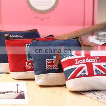 Unisex Cheapest Canvas Cartoon England Style Retro Small Coin Change Purse Lady Mini Coin Wallet Key Car Pouch Little Money Bag photo-4