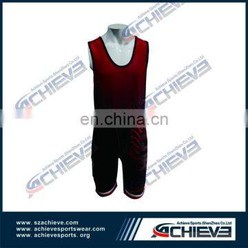 Good quality most popular superman customized wrestling singlet