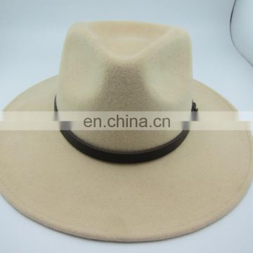 men wool beige felt hat