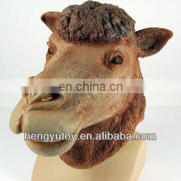 Whosale Hot Selling Rubber Latex Camel Mask Full Face High Quality Halloween mascot costumes