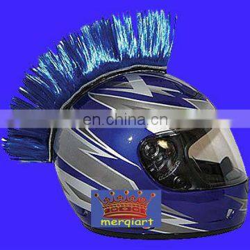 Fancy blue helmet mohawk for autobiker