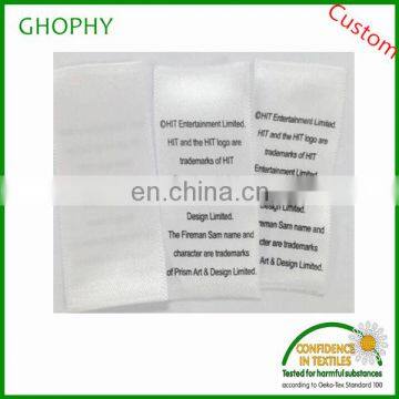 Satin Ribbon Clothing Wash Care Label