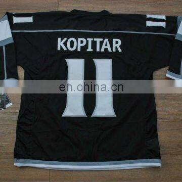 2012 new style Wholesale jerseys/LA Kings #11 Anze Kopitar Black cheap ice hockey jersey Mix order Accept customized Back