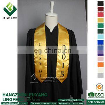 Imprinted graduation honor stoles