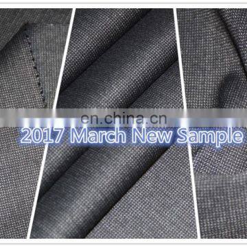 2017 new design plain dyed T/R or TR stretched suiting fabric with spandex for ladies wear