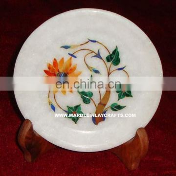 Marble Round Inlay Plate