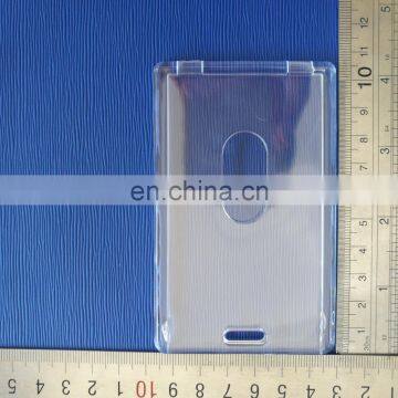 Transparent vertical ID badge heavy duty plastic card holder
