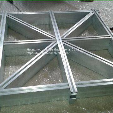 Square Tube Aluminum Grille Ceiling Aluminum Suspended Grid