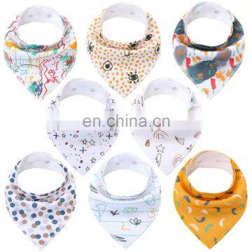 Baby Bandana Bibs Super Absorbent Cotton Baby Burp Cloths Baby Girl Bibs for Drooling and Teething photo-2